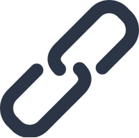 Icon mit einer Kette als Symbol für eine Verlinkung