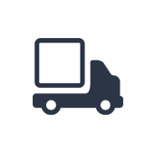 Icon mit einem LKW mit Stern im Hintergrund